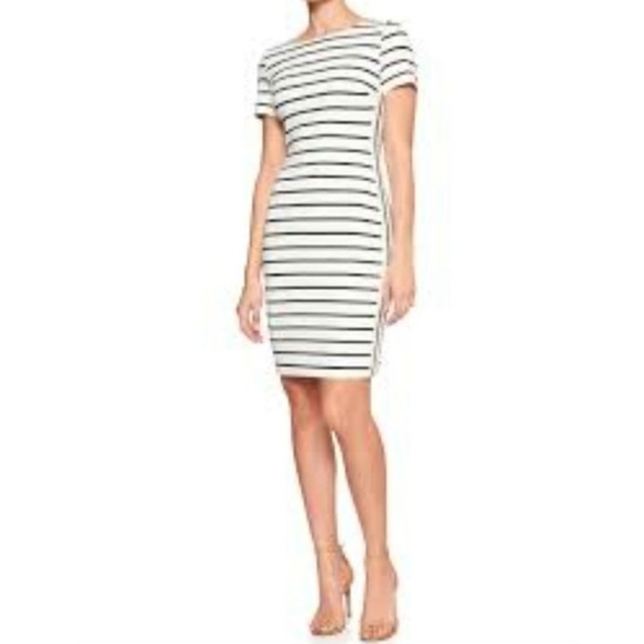 Banana Republic Knit V-Back Sheath Dress Size 2 - Picture 1 of 4